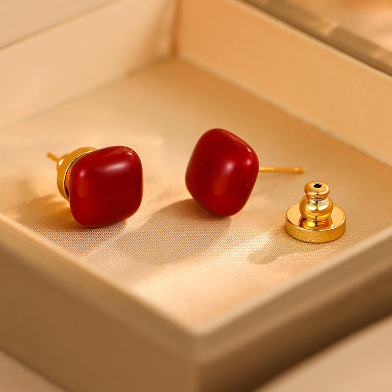 Angora rouge + bouchons d'oreilles originaux