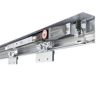 Opérateur de porte coulissante automatique 150 kg, kit de rail pour porte vitrée S-168, moteur DC, capteur, ensemble complet pour porte