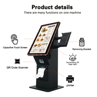 Kiosco de autoservicio con pantalla táctil Android de 15.6 y 21.5 pulgadas con luces de hadas, para mesa de restaurante, máquina de visualización de menú digital.