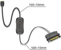 Contrôleur ARGB 5V 3 broches avec alimentation SATA pour cartes mères sans ARGB 5V ou ventilateurs ARGB DIY, etc.