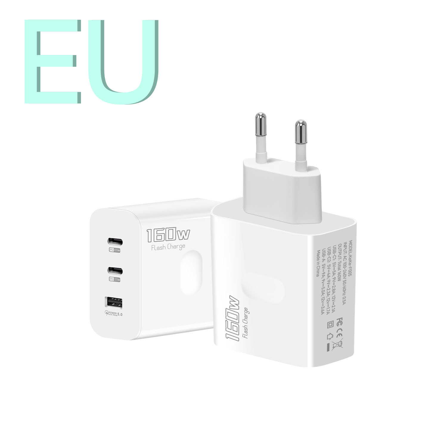 สีขาว EU (ทรงเท้ากลม)