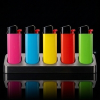 Briquets classiques en plastique personnalisables avec logo, à flamme nue, jetables, multicolores, cadeaux d'affaires