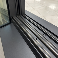 Paroi de douche coulissante intérieure en aluminium et verre, anti-buée, étanche, en verre trempé de sécurité, design d'usine
