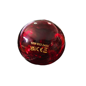 הסמכה איכות אמין 60w b22 220-240w זוחל אדום אור נורה אור חום דו-חיים, חסרי חוליות - Product Image 4