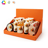 Présentoir de comptoir en carton personnalisé, étagère en papier perforée éco-recyclable à niveaux pour la promotion de produits de soin et de shampooing en détail