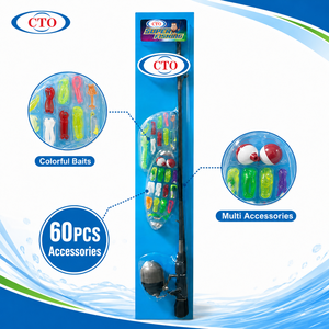 Ensemble <span class=keywords><strong>de</strong></span> pêche portable CTO 1,65 m 2 sec : Canne Spincast et Boîte à Pêche pour la Pêche en Voyage - Product Image 1
