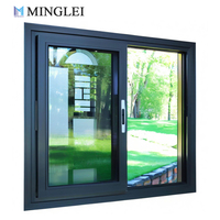 Fenêtre coulissante en aluminium à double vitrage, super isolée, à faible consommation d'énergie, avec moustiquaire