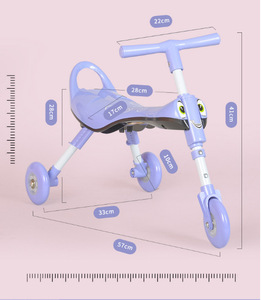 Triciclo Plegable Oulaio de Plástico con Tres Ruedas, Bicicleta de Equilibrio para Niños, Scooter para Bebés - Product Image 3