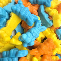 Vente directe d'usine, bonbons gélifiés halal à la saveur de fruits mélangés en forme de crocodile