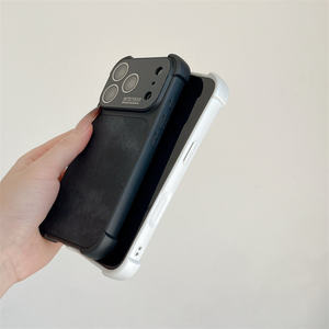 Coque de téléphone tendance en cuir avec verre PC à mise au point automatique et conversion d'objectif pour iPhone 17 Air 16 15 <span class=keywords><strong>Pro</strong></span> Max, avec dos en TPU - Product Image 6