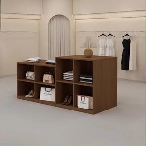 Comptoir d'accueil combiné avec des étagères de présentation, comptoir multifonctionnel pour magasin de vêtements, salon de manucure - Product Image 6