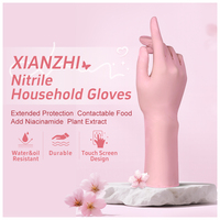 XINGYU Lot de 30 gants de nettoyage ménagers durables en nitrile, 30 cm, qualité alimentaire, résistants à l'huile, imperméables, compatibles écrans tactiles, parfumés