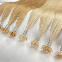 Professionnel Raw Kératine U Tip Remy Vierge Cheveux Humains Blonde 100% Extensiones De Cabello Humano Russe Extensions De Cheveux Naturels