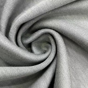 <span class=keywords><strong>Tissu</strong></span> <span class=keywords><strong>jersey</strong></span> uni teint en mélange de coton, <span class=keywords><strong>viscose</strong></span> et élasthanne, doux au toucher, respirant, extensible double face et anti-humidité, pour sweat-shirt - Product Image 3