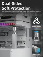Support de carte graphique anti-affaissement upHere, support GPU réglable, support magnétique GPU 120 mm, support de carte vidéo, argent