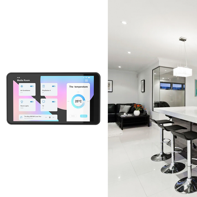 SIM Card Esim Smart Tablet Pc 7 Inch Wall Mount Android Touch Panel Rs232 Smart Hub Home Automation