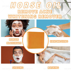 Savon carré à l'huile de cheval 100g pour peaux sensibles et sujettes à l'eczéma – <span class=keywords><strong>Solution</strong></span> nettoyante douce pour commandes en gros - Product Image 3