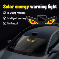 SKYEARTH Solarbetriebene Anti-Heckaufprall-Warnleuchte für Auto-Heckscheibe, Demon Eye Dynamisches LED-Neonschild mit 12-Monatiger Garantie