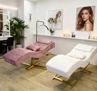 Lit de maquillage somptueux, lit de massage de tatouage, lit de beauté de luxe moderne, cils ergonomiques, lit de beauté pour le
