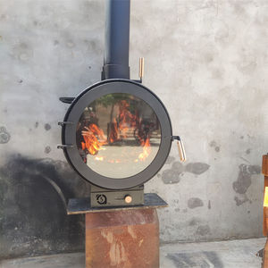 Cheminée murale Chauffage intérieur Poêle à <span class=keywords><strong>bois</strong></span> Cheminée noire - Product Image 1