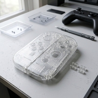 Casing Pelindung Gamepad Transparan Keras, Pengganti Casing untuk Nintendo Switch Joycon Remote, Perbaikan DIY