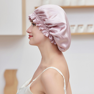 <span class=keywords><strong>Bonnet</strong></span> de nuit et de douche <span class=keywords><strong>en</strong></span> soie de mûrier 100% double couche réutilisable, écologique et ajustable pour usage domestique – Vente <span class=keywords><strong>en</strong></span> gros - Product Image 2