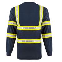 ZUJA Stock disponible de haute qualité respirant léger à manches longues PVC travail en plein air réflecteur chemise haute visibilité