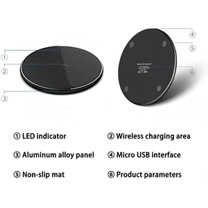 Biểu Tượng Tùy Chỉnh Phổ Xách Tay Điện Thoại Di Động Sạc Nhanh 15W Không Dây Sạc Pad Cho Điện Thoại - Product Image 5