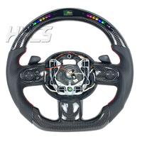 Accessoires de voiture Intérieur LED Volant en fibre de carbone pour BMW Mini Cooper R55 R56 R57 R58 R59
