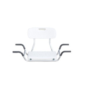 Silla de Ducha Plegable de Aleación de Aluminio KJT503 con Respaldo para Personas Mayores y con Discapacidad, Equipo de Seguridad para el Baño - Product Image 2