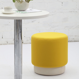 Otomano de la habitación al por mayor circular esponja de tela pie taburete PUF asiento - Product Image 5