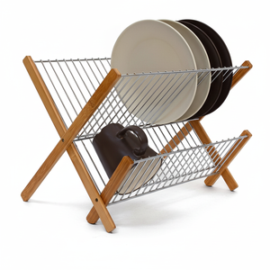 Venta al por mayor soporte de utensilios extraíble simple artículos para el hogar estante de secado de platos plegable estante de almacenamiento de platos - Product Image 1