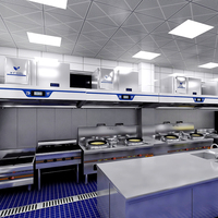 Hotte d'extraction de fumée robuste pour restaurant, hotte de cuisine commerciale en acier inoxydable avec déflecteur de graisse pour les entreprises de restauration