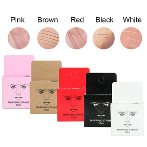 Preentintado blanco negro ceja mapeo hilo cadena Microblading suministros CEJA para maquillaje permanente ceja caja - Product Image 1