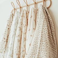 QDTEX meilleur vendeur ultra doux bébé drap de berceau neutre pour garçons et filles 2 Pack 100% coton Double couche gaze tissu