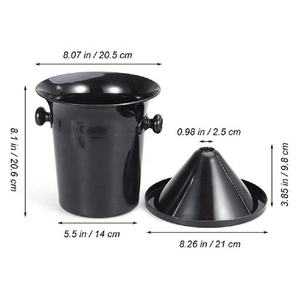 Secchio per Champagne sputacchetta degustazione di vini neri 4L botti di vino freddo secchiello per ghiaccio in plastica con imbuto - Product Image 2