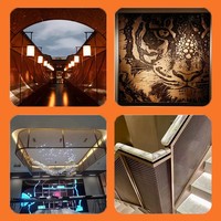 Panneau en maille perforée décoratif pour hall d'hôtel et plafond commercial