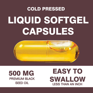 แคปซูลอ่อน1000มก. น้ำมันเมล็ดสีดำพร้อมสารต้านอนุมูลอิสระไทโมควิโนนสารต้านอนุมูลอิสระช่วยย่อยอาหารผิวสุขภาพเส้นผม - Product Image 4