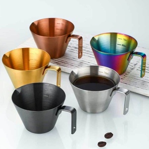 Taza Medidora de Café de Acero Inoxidable 304 Estilo Italiano, de Pared Simple, con Asa, Boquilla de Precisión y Escala Graduada para Cafetería o Bar - Product Image 2