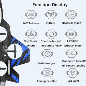 Avion télécommandé AiJH à vol stationnaire automatique 360 °   <span class=keywords><strong>Hélicoptère</strong></span> télécommandé anti-chute avec fonction de rotation et éclairage, avion RC - Product Image 3