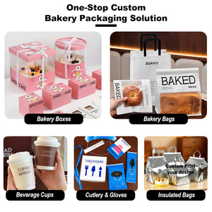 Boîte à gâteau personnalisée OEM ODM avec logo, fenêtre et ruban, sac de livraison isotherme, kit de vaisselle, boîte à gâteau d'anniversaire 4, 6, 8 pouces - Product Image 5