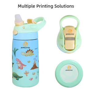 Bouteille isotherme en acier inoxydable pour enfants, écologique, avec paille, design moderne, tasse à vide pour garçons et filles, vente en gros - Product Image 5