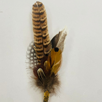 Épingle à chapeau personnalisée en plumes de coq pour chapeau de cowboy, chapeau fedora, costume, accessoire de coiffure, artisanat DIY