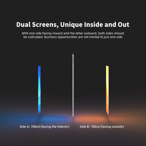 Ultra Slim độ sáng cao hai mặt cửa sổ màn hình hiển thị Trần treo quảng cáo kỹ thuật số cửa hàng cửa sổ phải đối mặt với <span class=keywords><strong>LCD</strong></span> hiển thị - Product Image 3