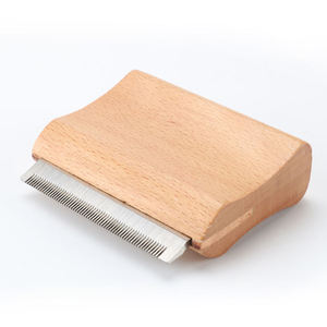 Factory Customized Wooden Handle Stainless Steel <b>Pet</b> Cat Dog Hair Removal Massage Comb Dog Grooming <b>Brush</b> - Product Image 5