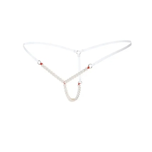 Le più vendute da <span class=keywords><strong>donna</strong></span> con perizoma a cavallo aperto con catene di perline a vita bassa biancheria intima con <span class=keywords><strong>slip</strong></span> con perle - Product Image 5