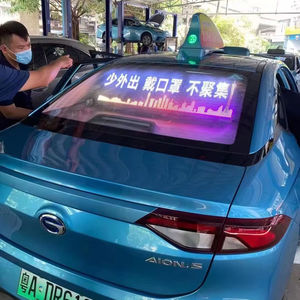 หน้าจอ LED โปร่งใส P2.6 4G WiFi GPS แผงเมทริกซ์ LED สำหรับติดตั้งกระจกหลังรถแท็กซี่ ป้ายโฆษณาบนรถยนต์ - Product Image 5
