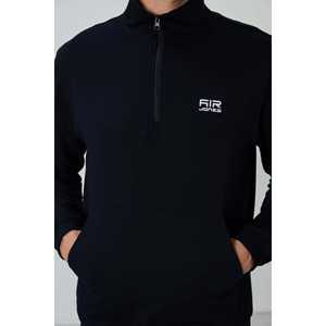 Ensemble de survêtement bleu marine à col montant pour homme Herbert, décontracté, respirant, taille adulte M - Product Image 3