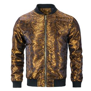 Hommes taille <span class=keywords><strong>cassée</strong></span> liquidation automne hiver veste automne coupe-vent coupe-vent à manches longues manteau décontracté Paisley Bomber veste - Product Image 2