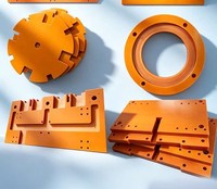 Panneau d'isolation électrique en carton phénolique orange, usiné avec précision, pour équipement industriel